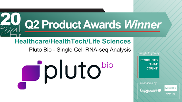 Pluto selected as a winner of the 2024 Q2 Product Awards, hosted by Products that Count